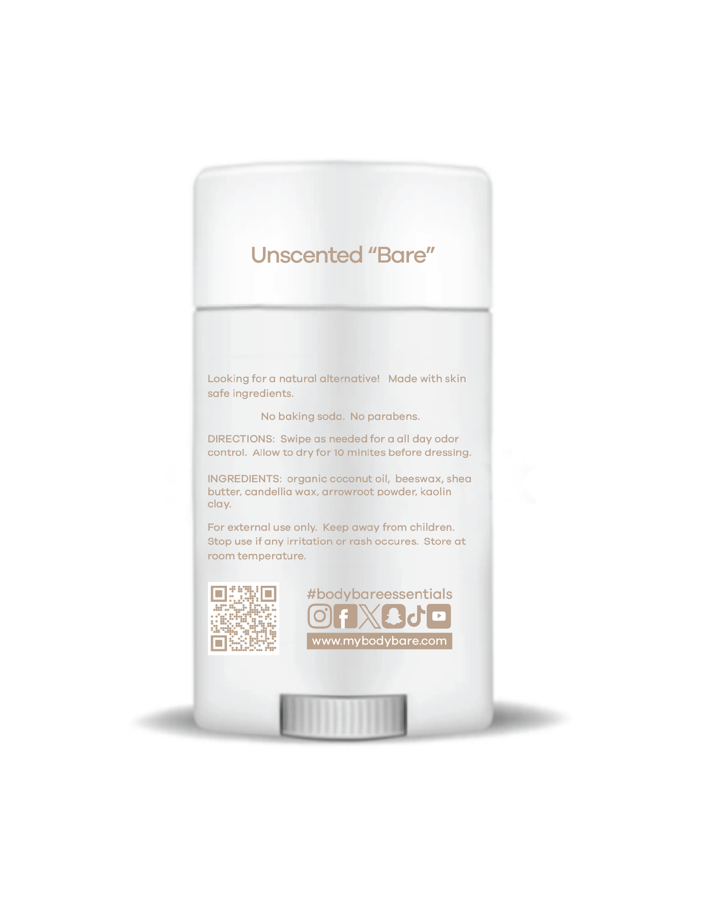 Unscented - Aluminum and Baking Soda-Free Deodorant | BODY BARE™