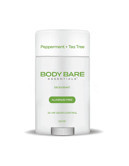 Peppermint + Tea Tree Natural Deodorant Stick - Aluminum-Free Deodorant | BODY BARE™ - BODY BARE