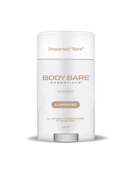 Unscented Natural Deodorant Stick - Aluminum-Free & Baking Soda-Free Deodorant | BODY BARE™ - BODY BARE